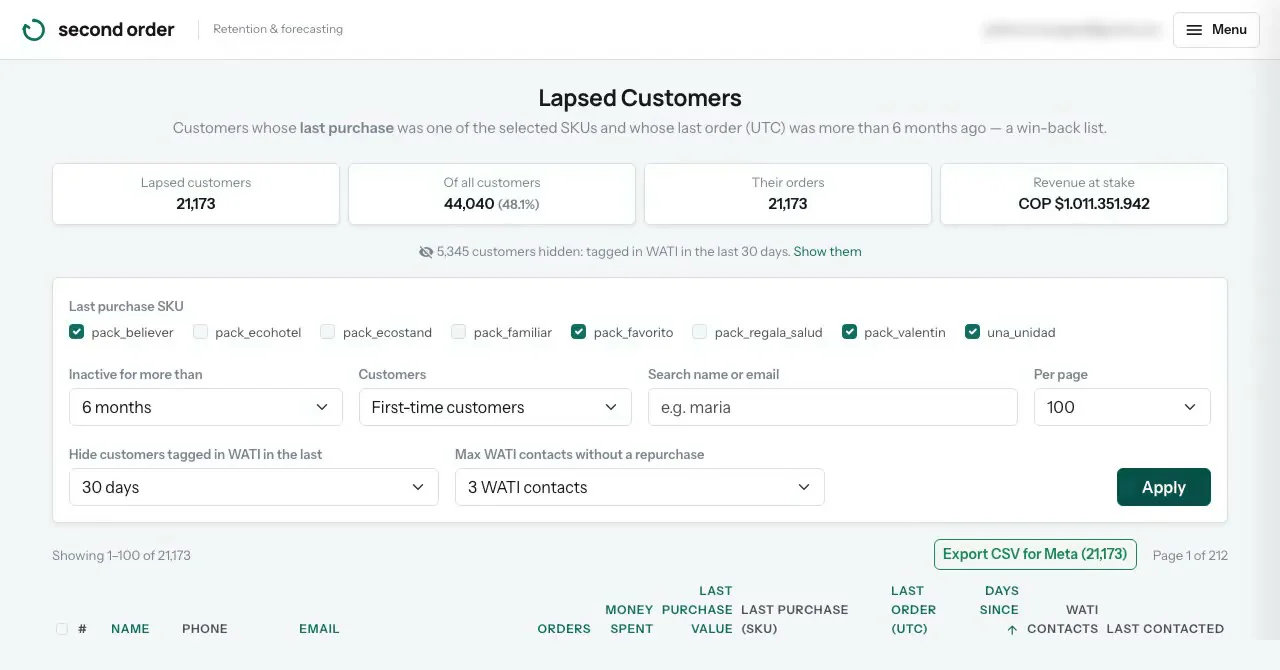 Second Order, retention marketing platform